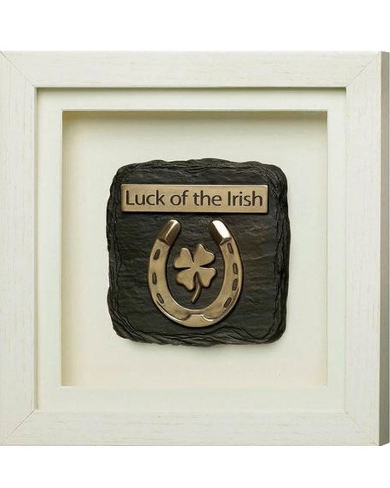 Genesis Frame | 'Luck of The Irish' Bronzed Plaque | White