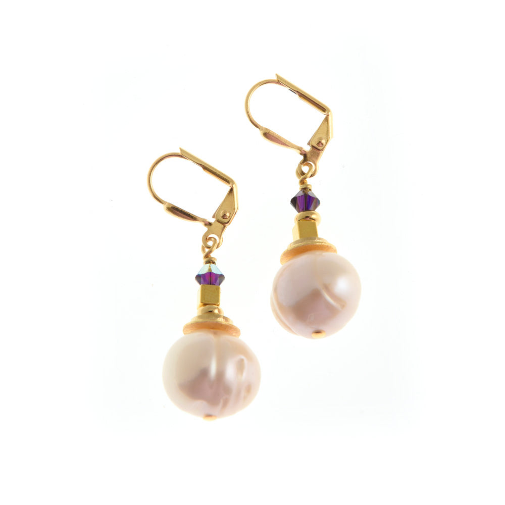 K Kajoux Corcra Pearl Earrings