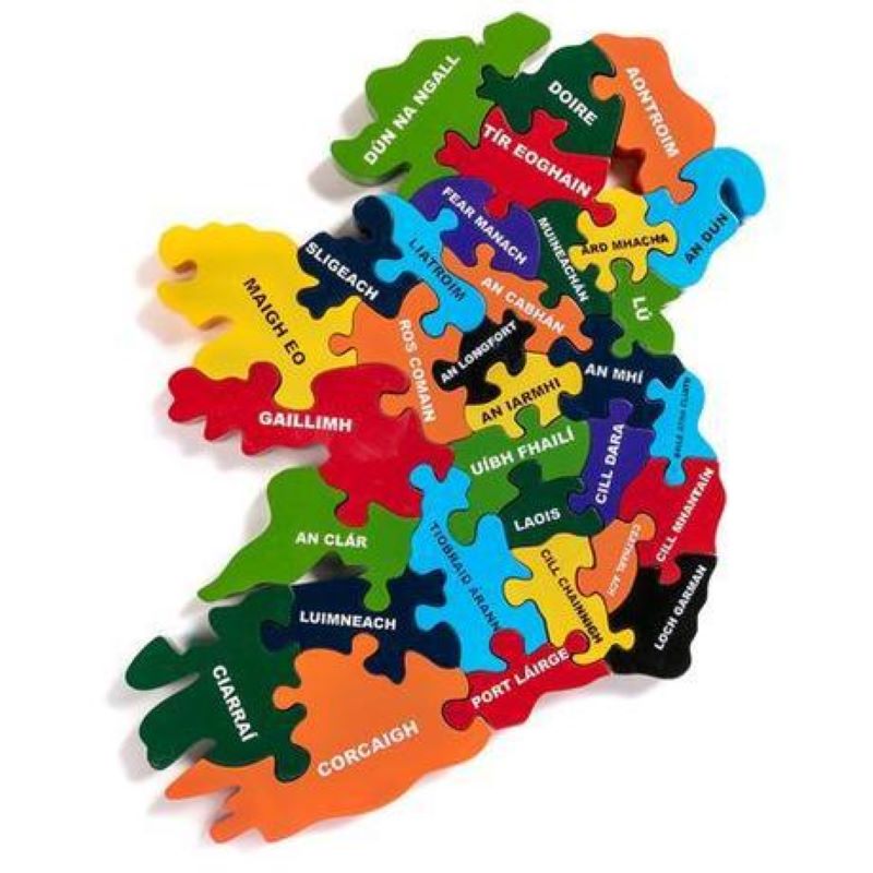 Alphabet Jigsaws | Map of Eire-Irish language Jigsaw Puzzle