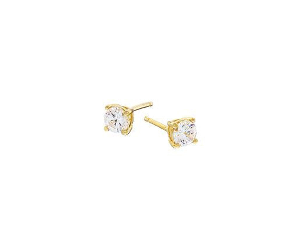 Mary-K Gold CZ Stud Earrings