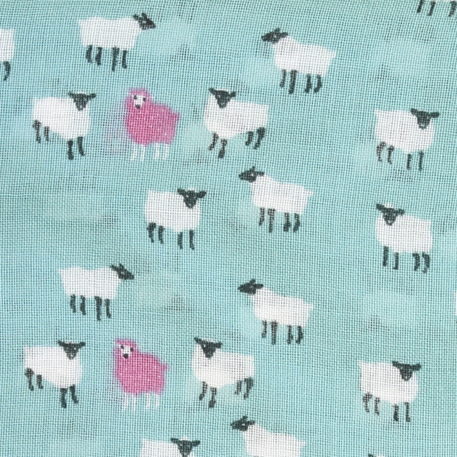 Erin Knitwear | Mini Sheep Scarf Aqua Blue