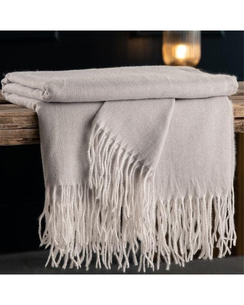 Galway Crystal Pearl Grey Throw