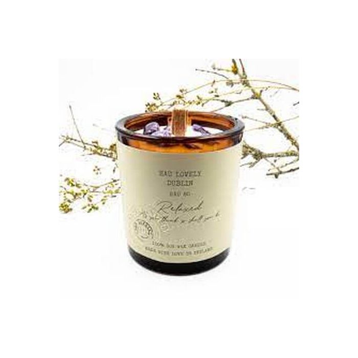 Eau Lovely | Eau So Relaxed Candle with Amethyst Stone