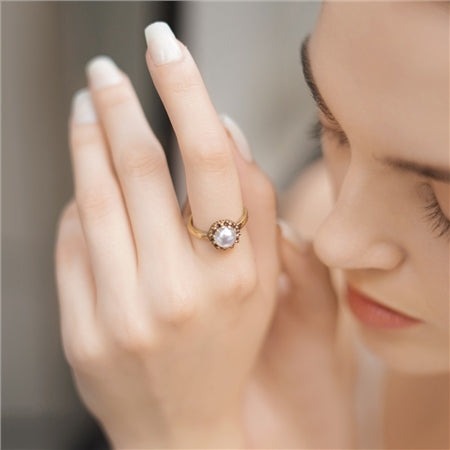 Newbridge Silverware | Ring with Pearl Setting