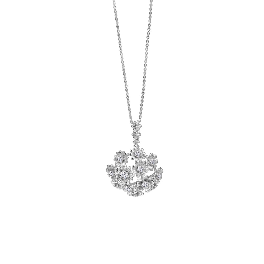 Newbridge Silverware | Silver Plated Floral Cluster Pendant