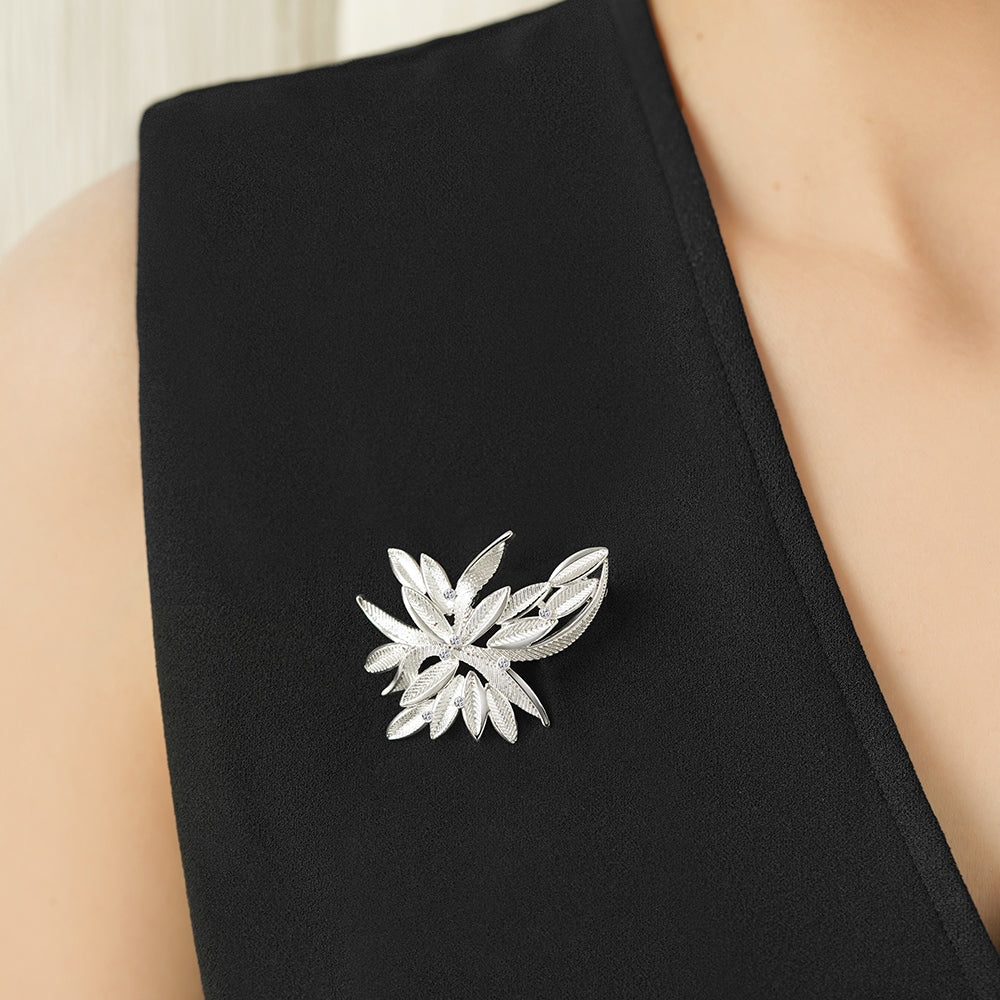 Newbridge Silverware Silver Plated Leaf Brooch
