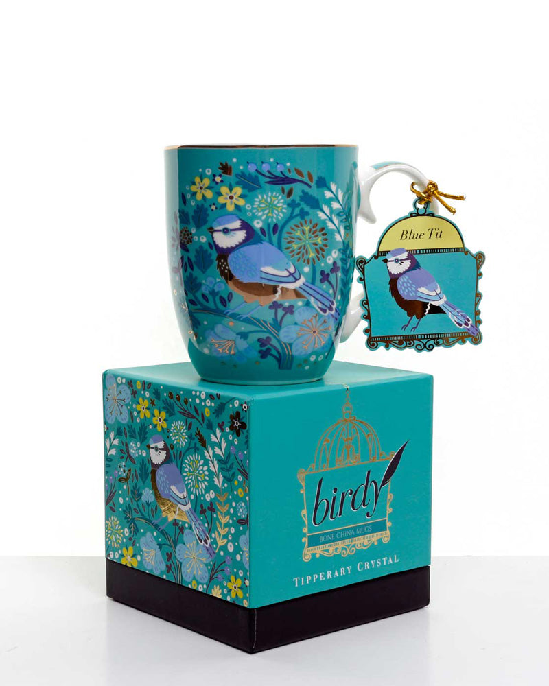 Tipperary Crystal | Birdy Mug: Bluetit