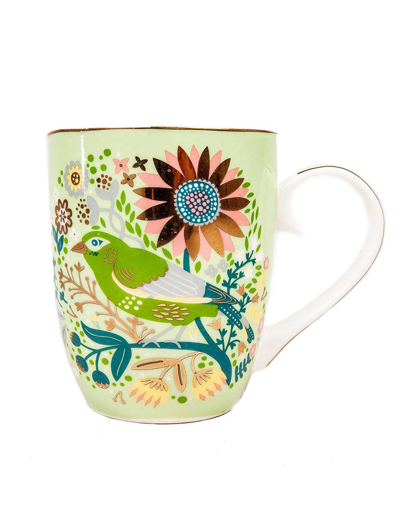 Tipperary Crystal | Birdy Mug: Greenfinch