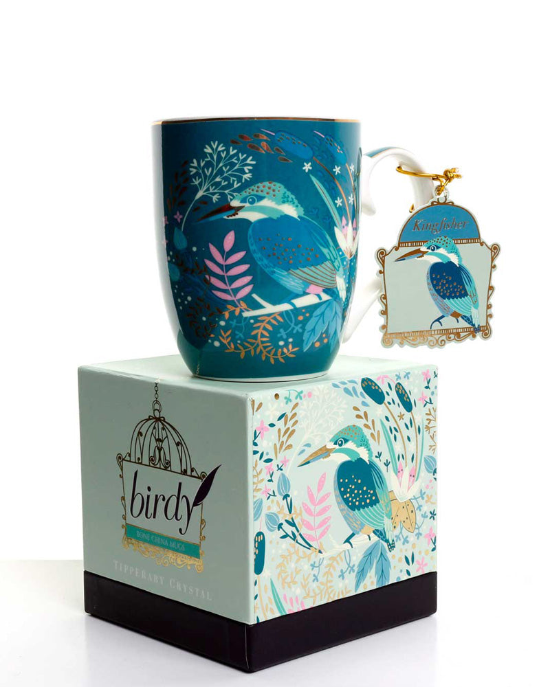 Tipperary Crystal | Birdy Mug: Kingfisher