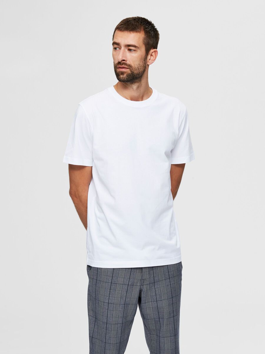 Selected Homme | Cotton T-Shirt | White