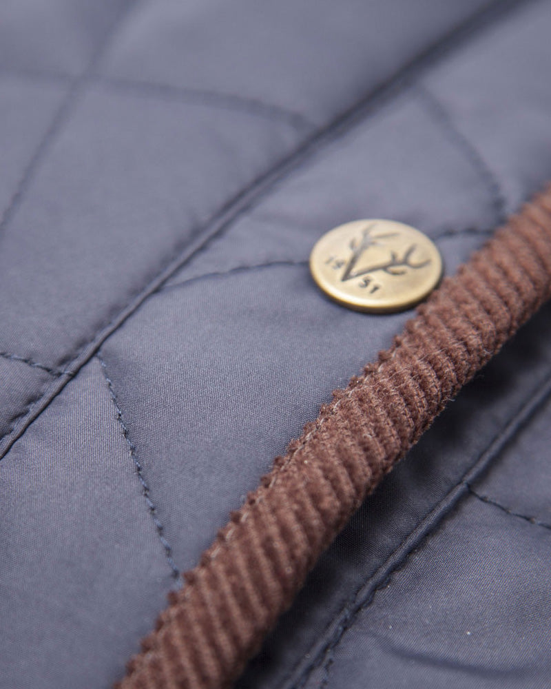 Vedoneire | Quilted Gilet with Pockets-Navy