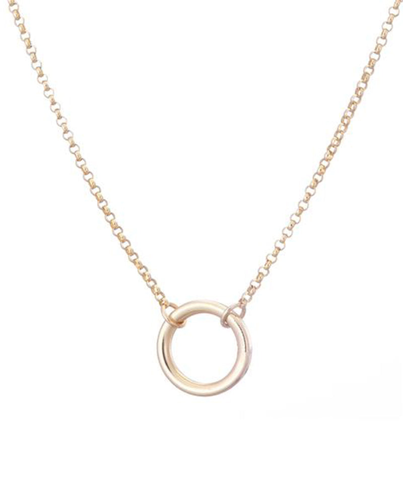 Scribble and Stone | 14kt Goldfill Tube Ring Pendant