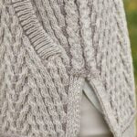 Herringbone Shawl Cardigan , Stone