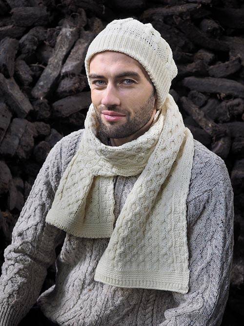 Honeycomb Scarf , Natural