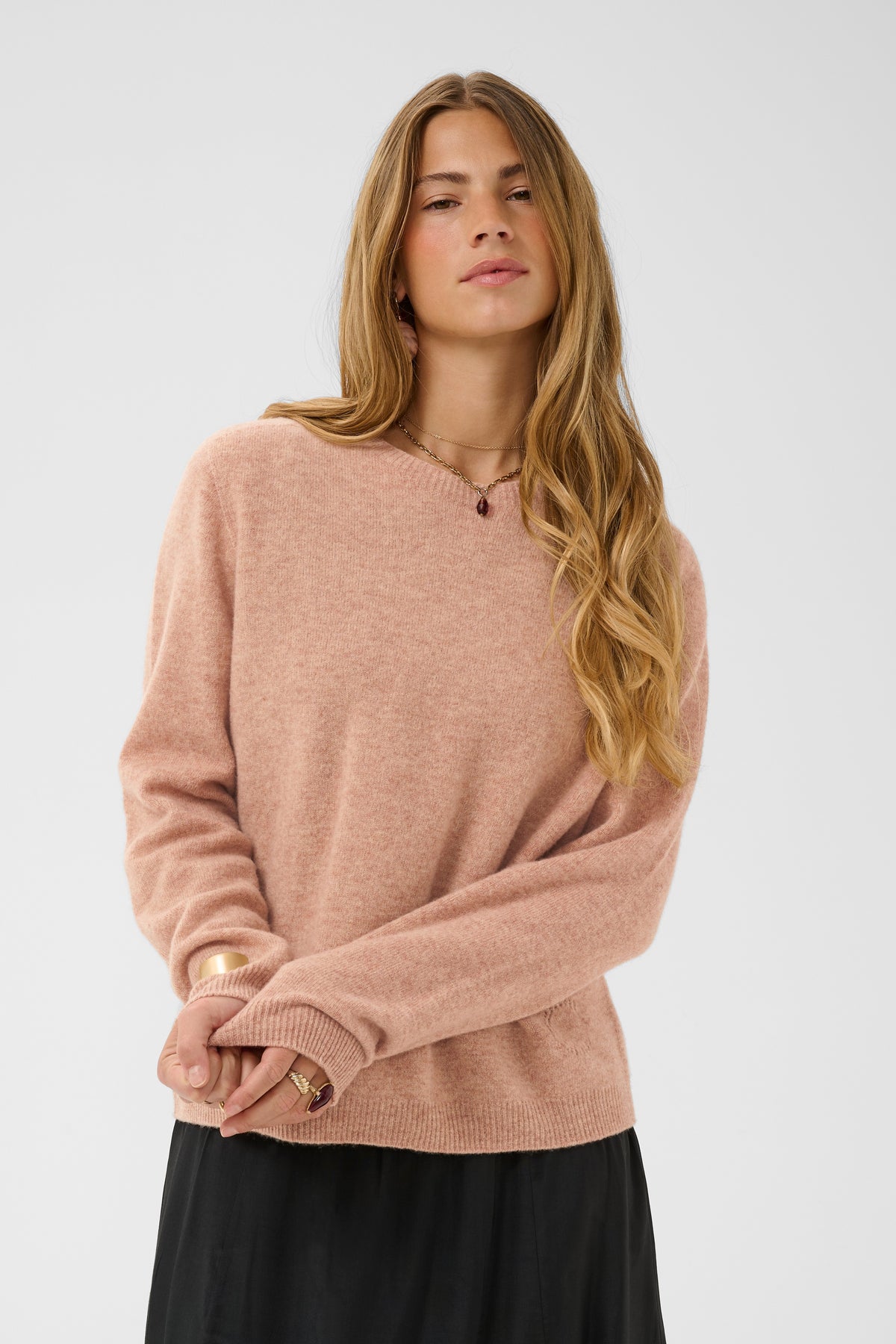 Cream Mela Wool Knit Pullover