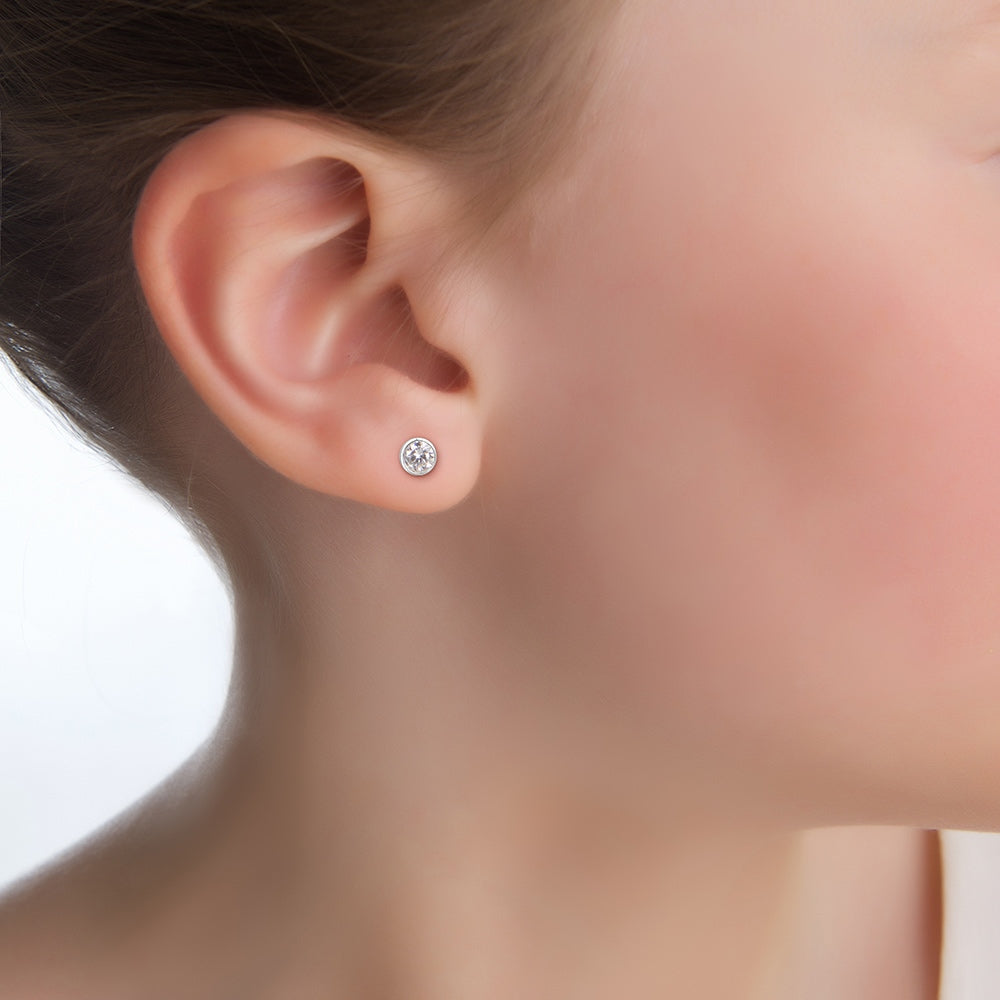 Newbridge Silverware Clear Stud Earrings
