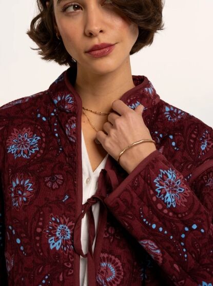 Brakeburn Plum Printed Quilted Jacket