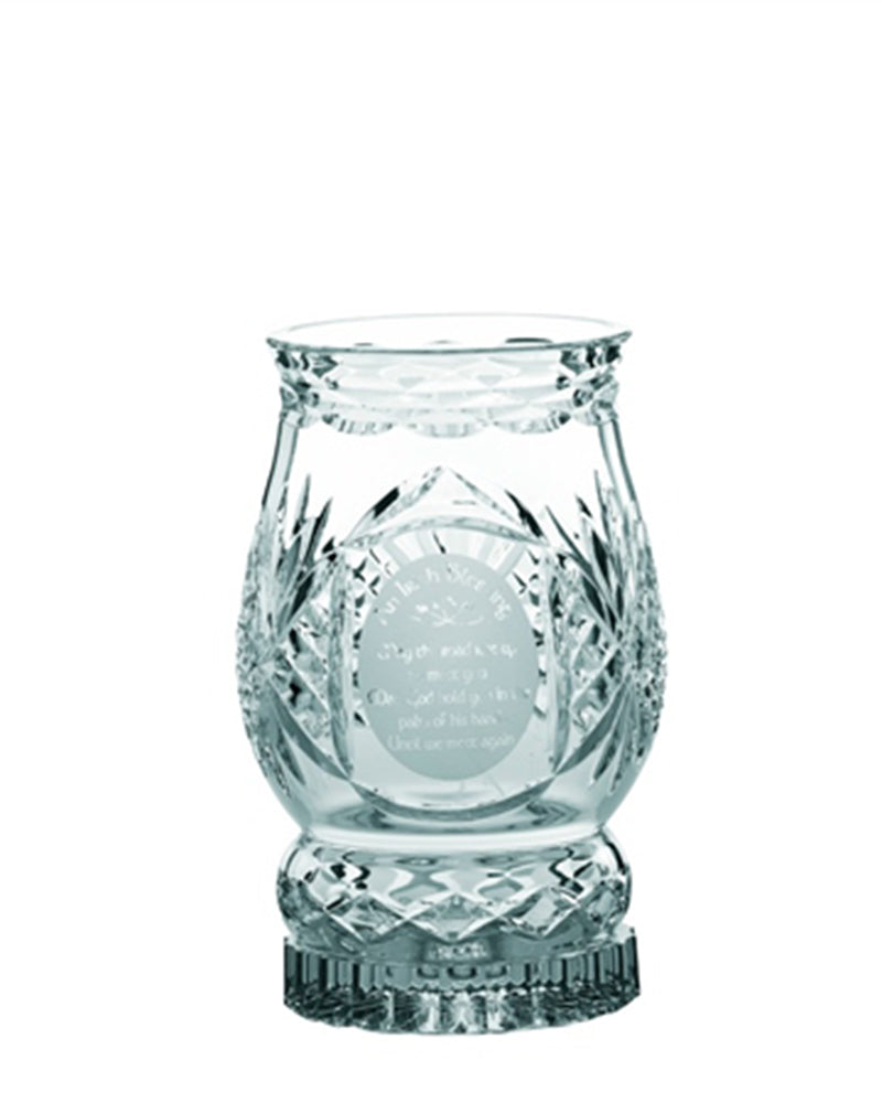 Galway Crystal | Irish Blessing Hurricane Lamp