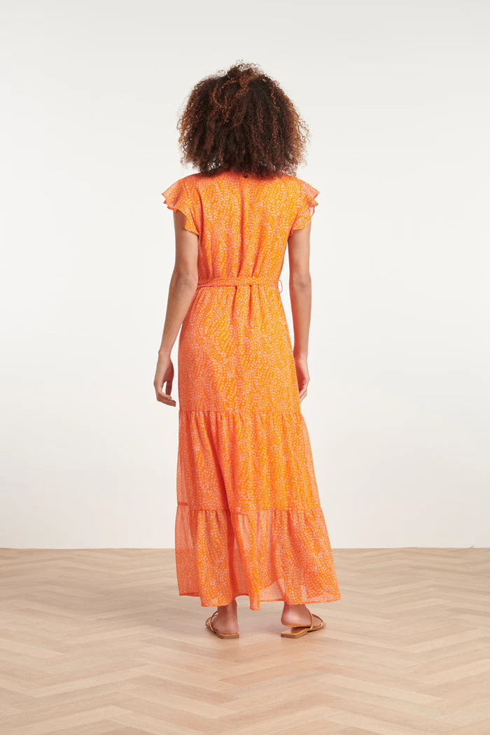 Smashed Lemon Polka Dot Max Dress , Orange