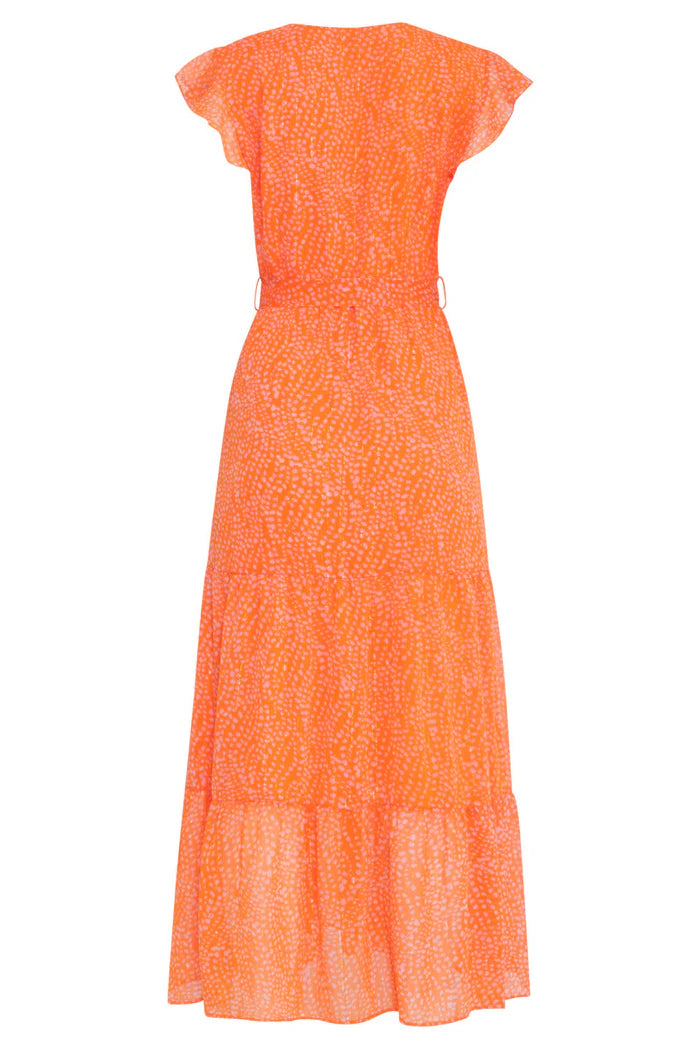 Smashed Lemon Polka Dot Max Dress , Orange