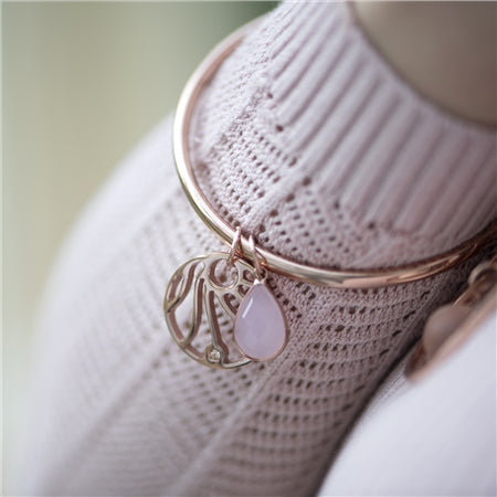 Newbridge Silverware Rose Gold Wish Bangle