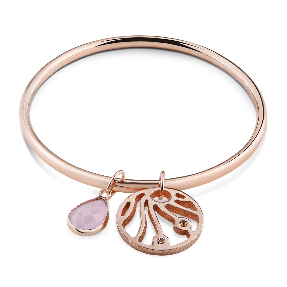 Newbridge Silverware Rose Gold Wish Bangle