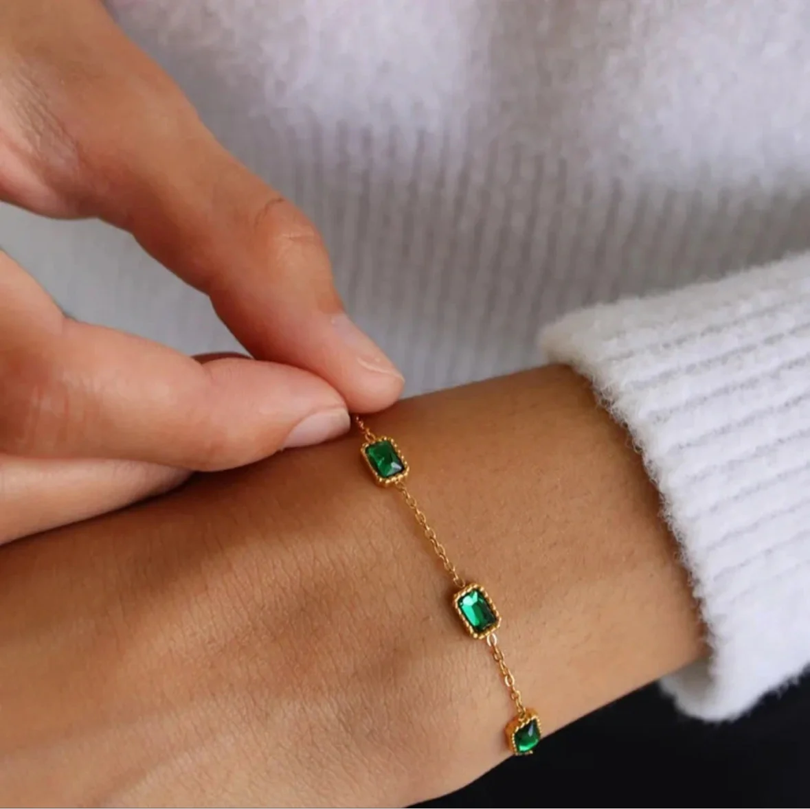 Fíor Jewellery Irish Emerald Bracelet
