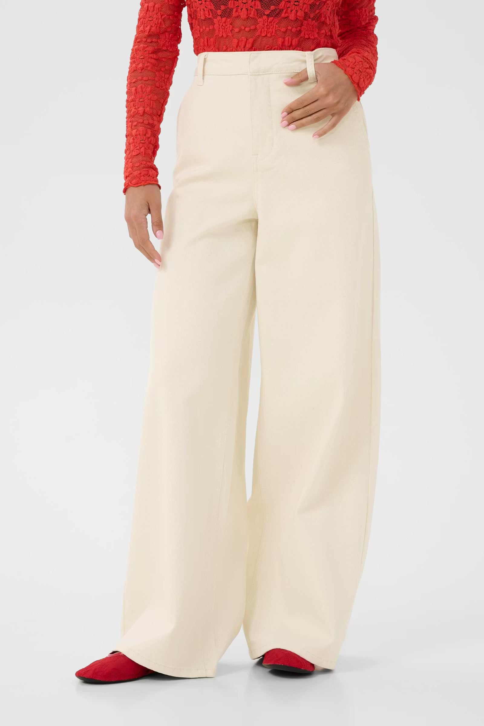 Cream Visti Twill Pants