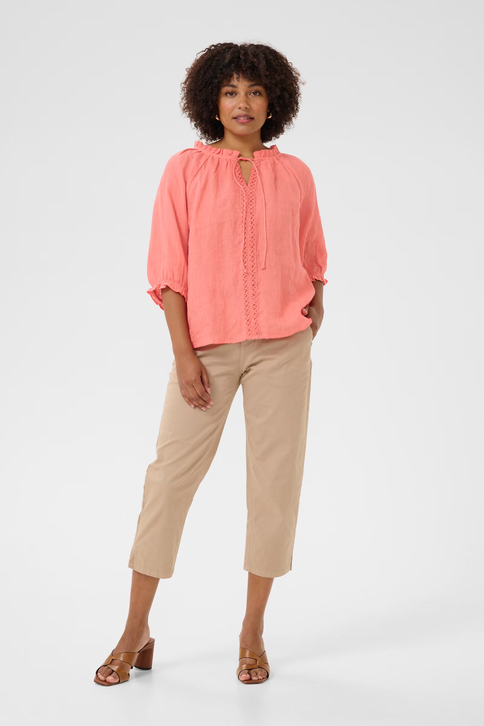 Cream CRBellis Lace Blouse