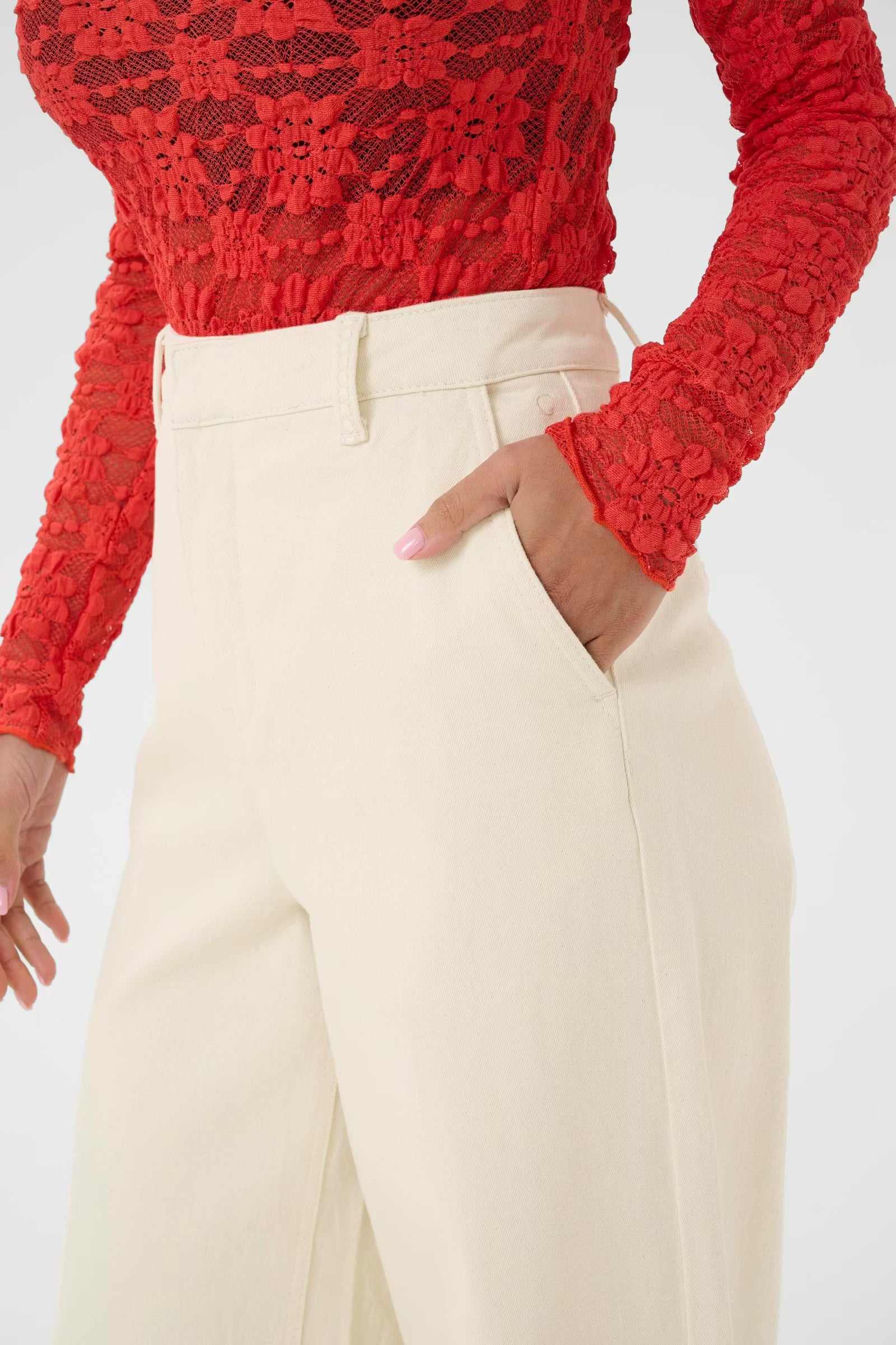 Cream Visti Twill Pants