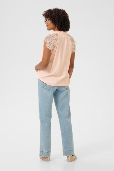 Cream CRNola Lace Blouse
