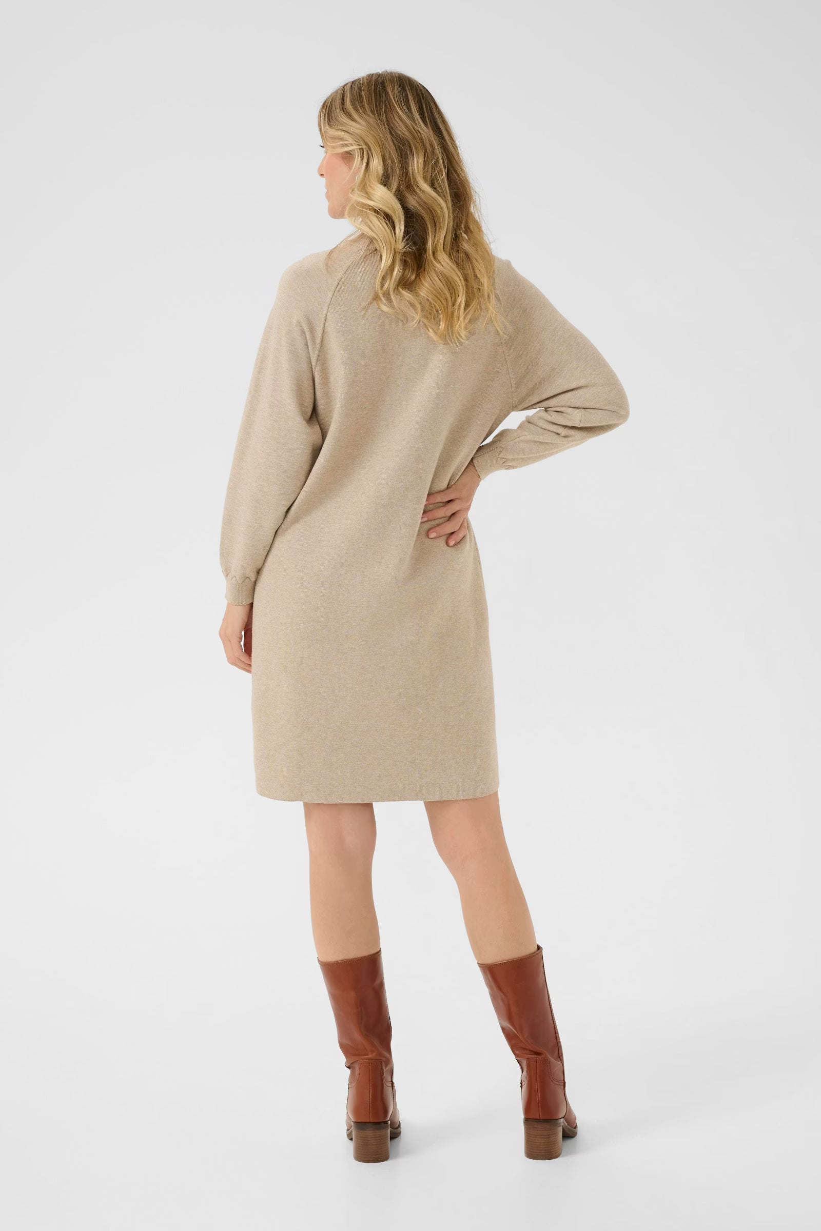 Cream Dela Knit Dress
