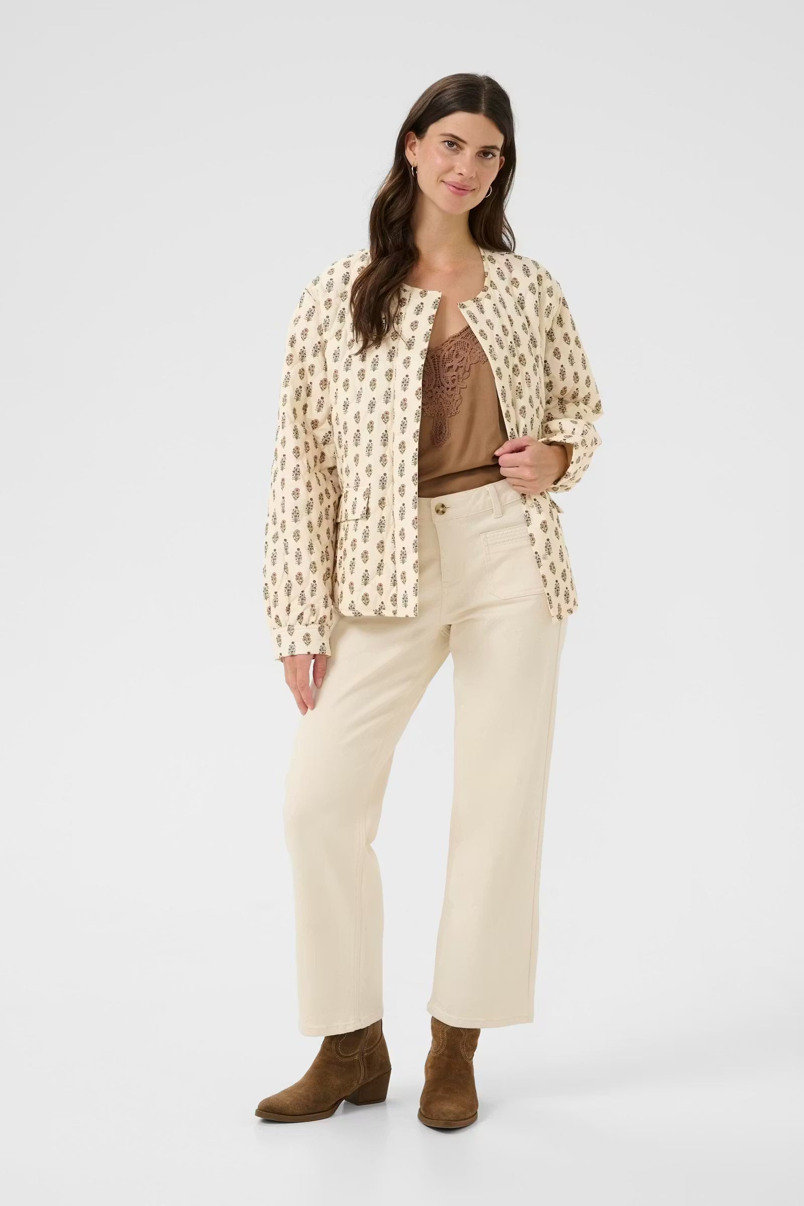 Cream Trakkie Casual Jacket