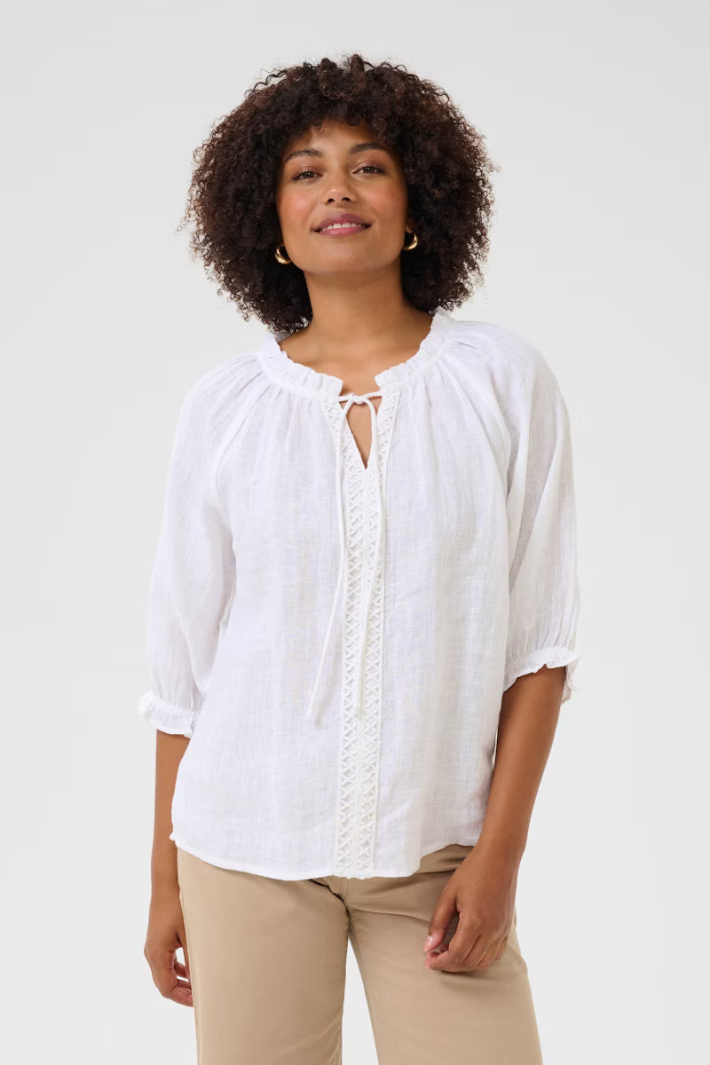 Cream CRBellis Lace Blouse