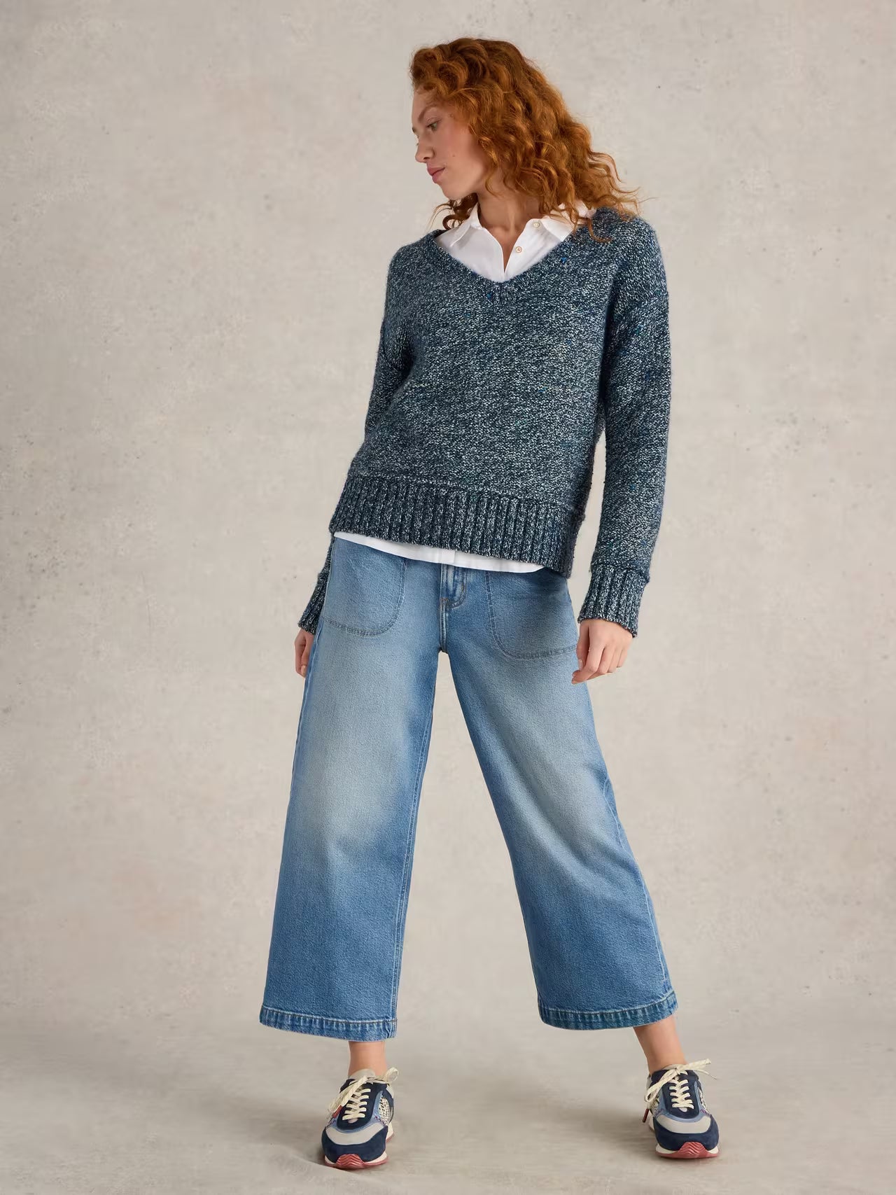 White Stuff Tia Wide Leg Crop Jean