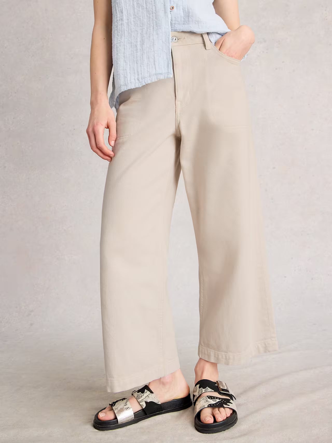 White Stuff Tia Wide Leg Crop Jean