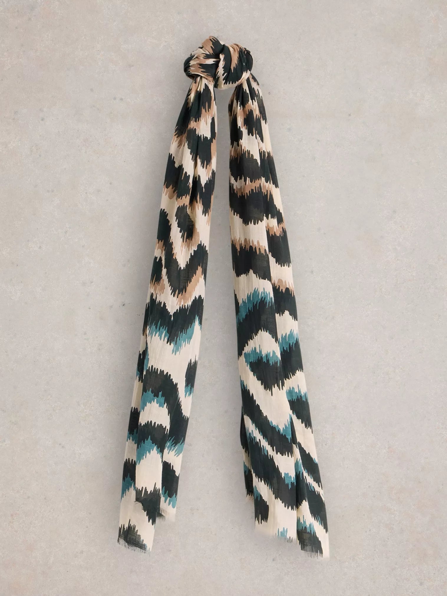 White Stuff Squiggle Ikat Scarf