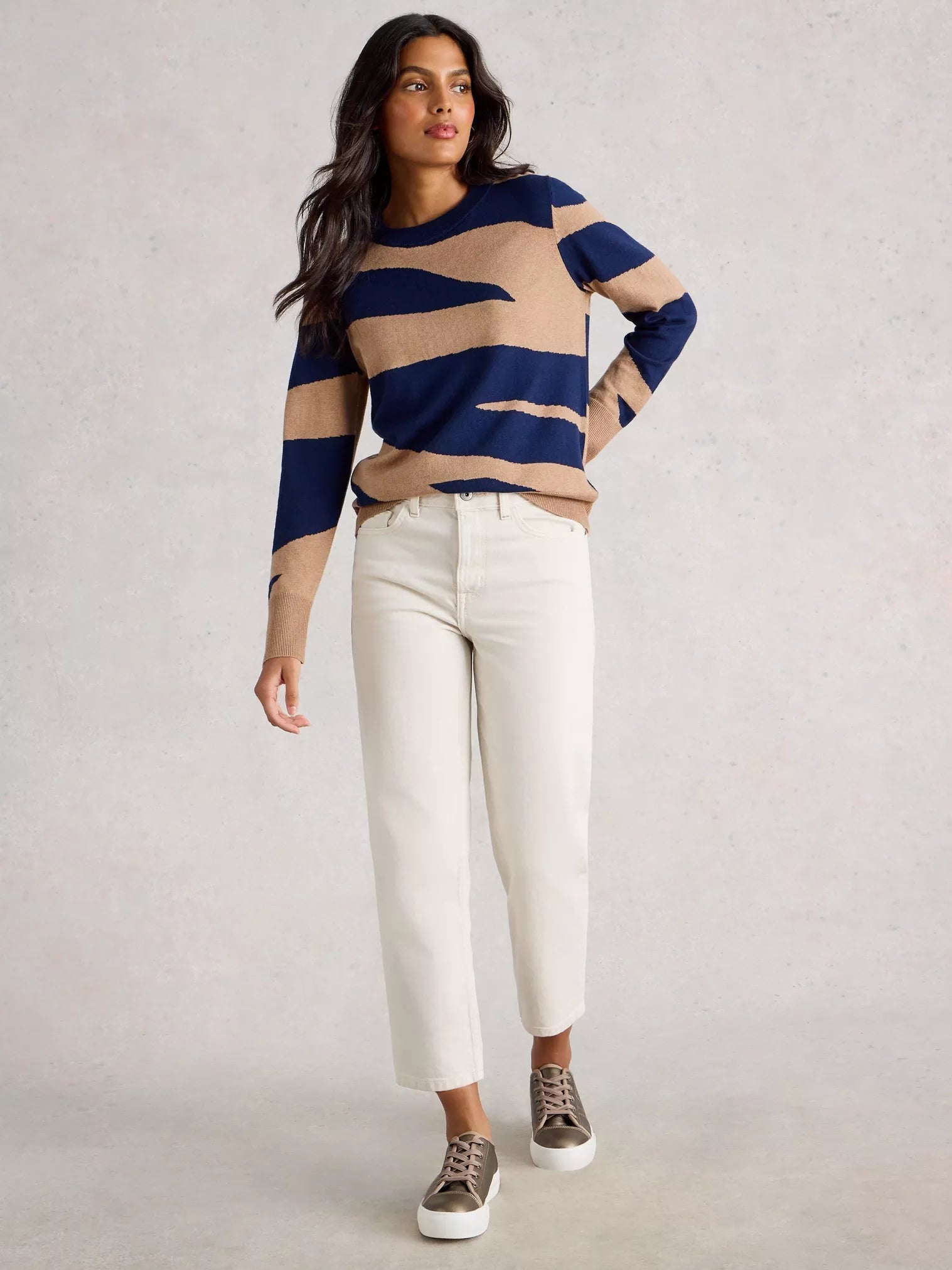 White Stuff Katie Abstract Jumper