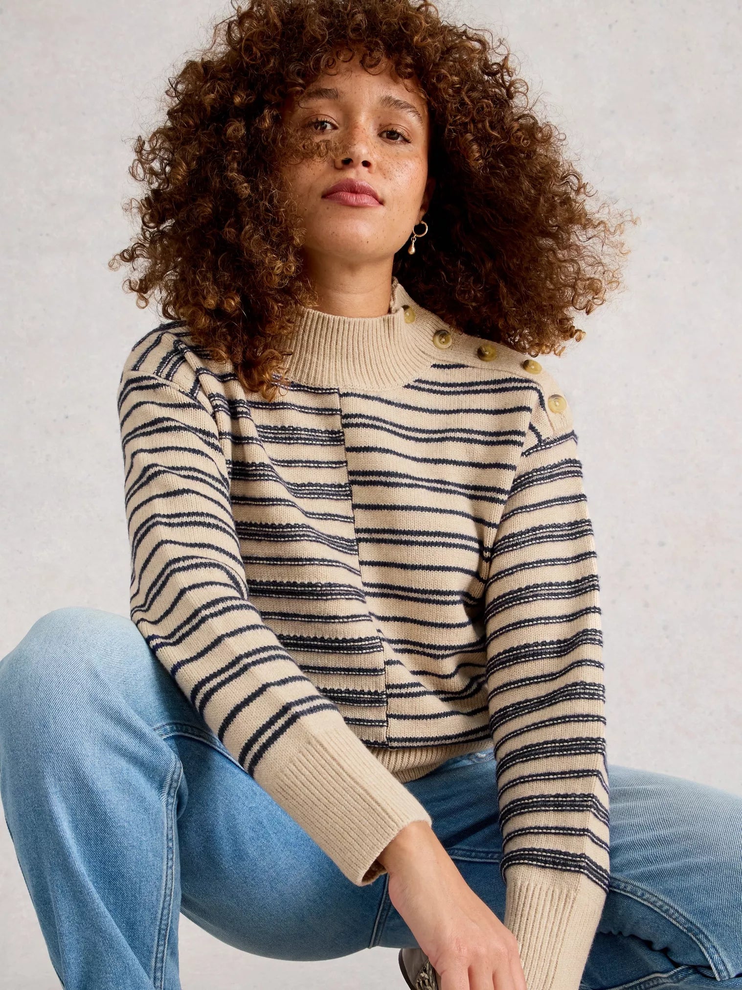 White Stuff Mixed Stripe Jumper
