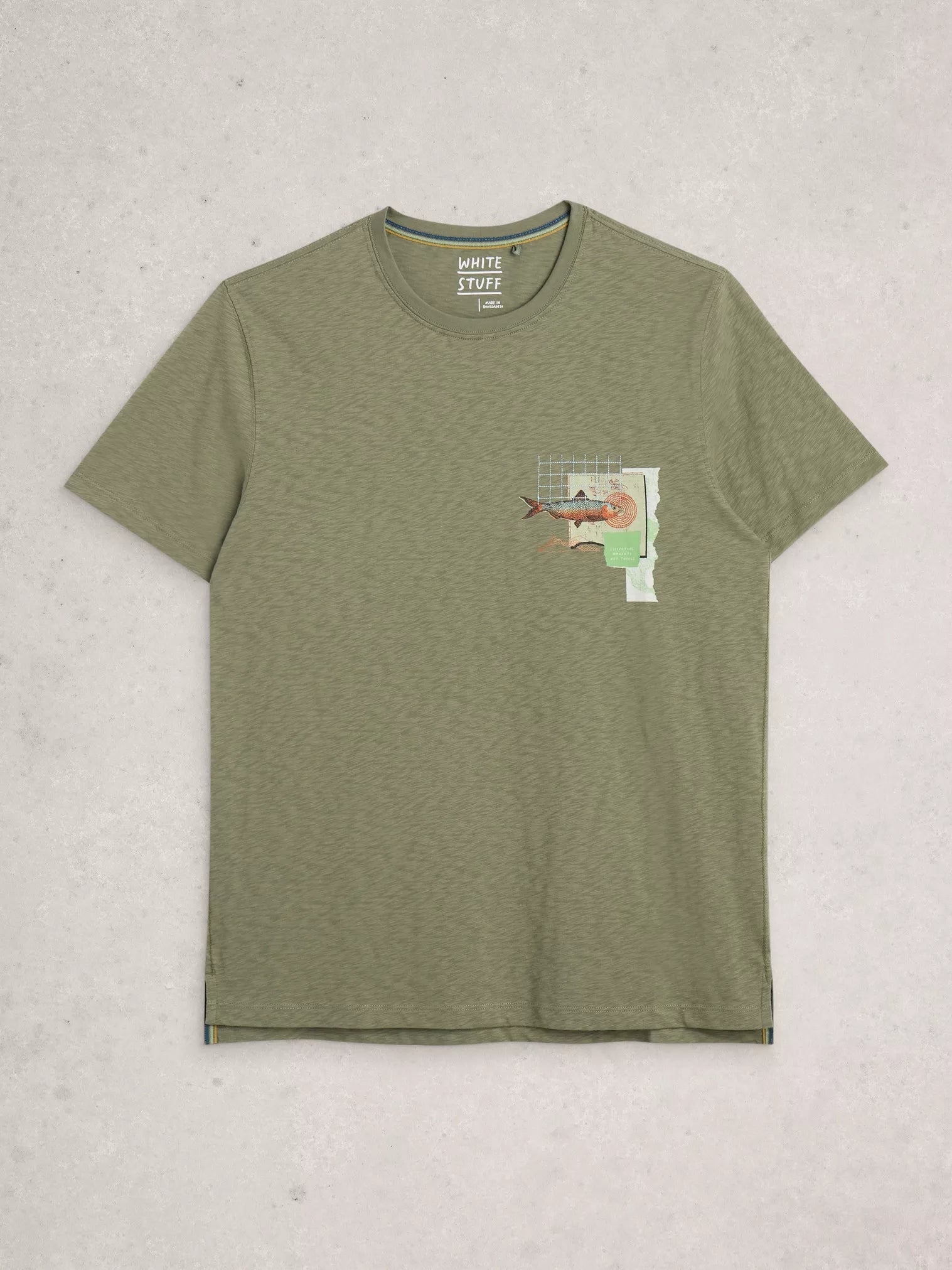 White Stuff Map Fishing T-Shirt