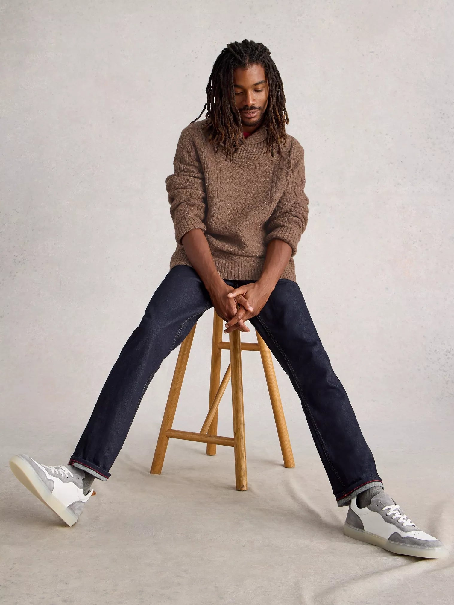 White Stuff Berkley Shawl Neck Knit