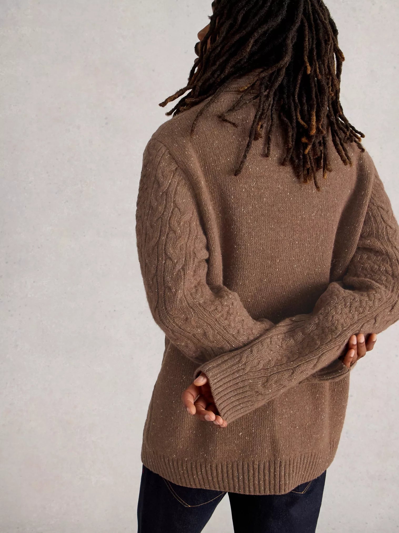 White Stuff Berkley Shawl Neck Knit