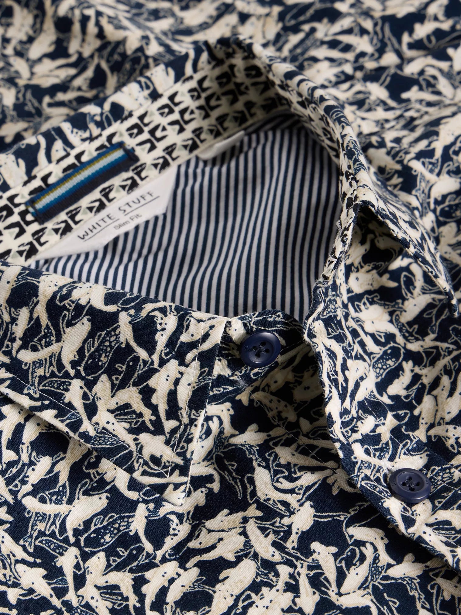 White Stuff Salcombe Fish Print Shirt