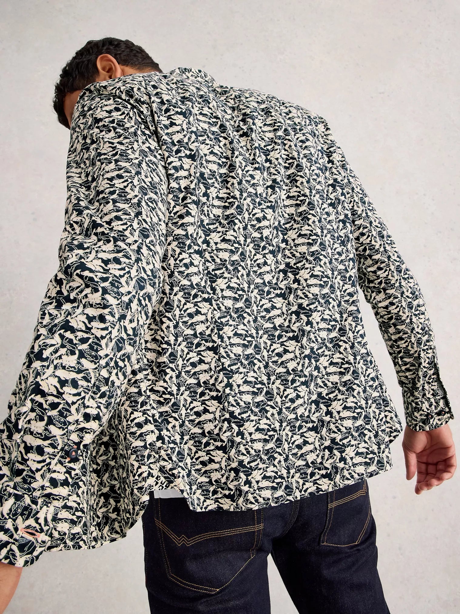 White Stuff Salcombe Fish Print Shirt