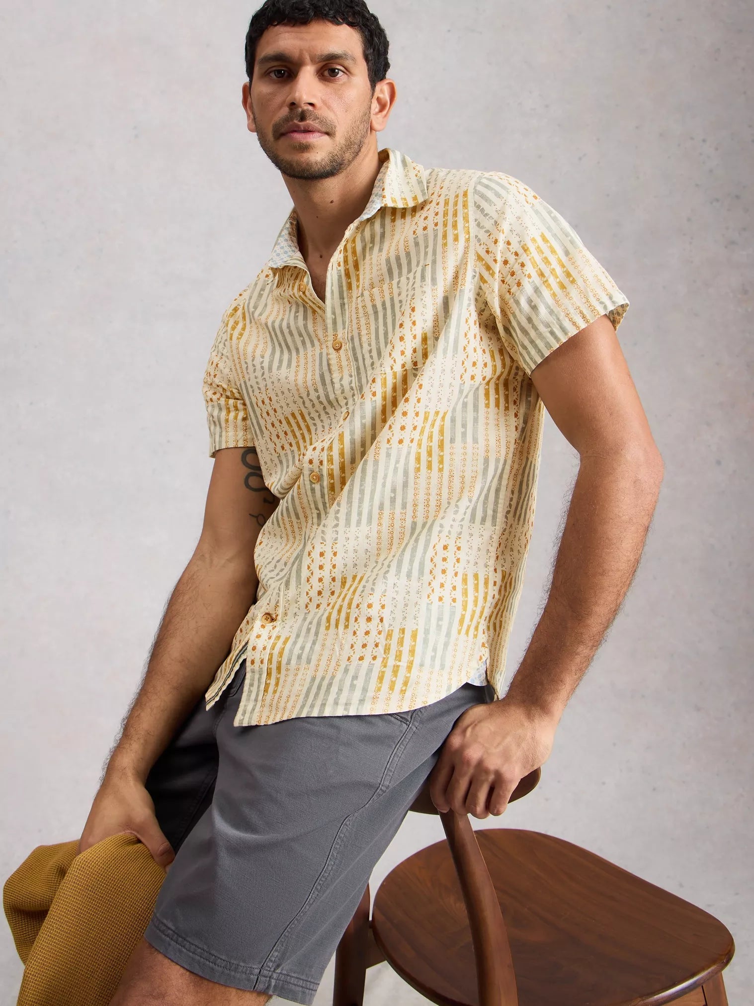 White Stuff Finsbury Patch Print Shirt