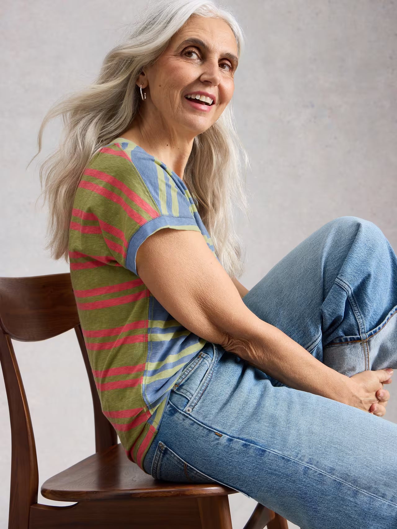 White Stuff Nelly Notch Stripe T-Shirt
