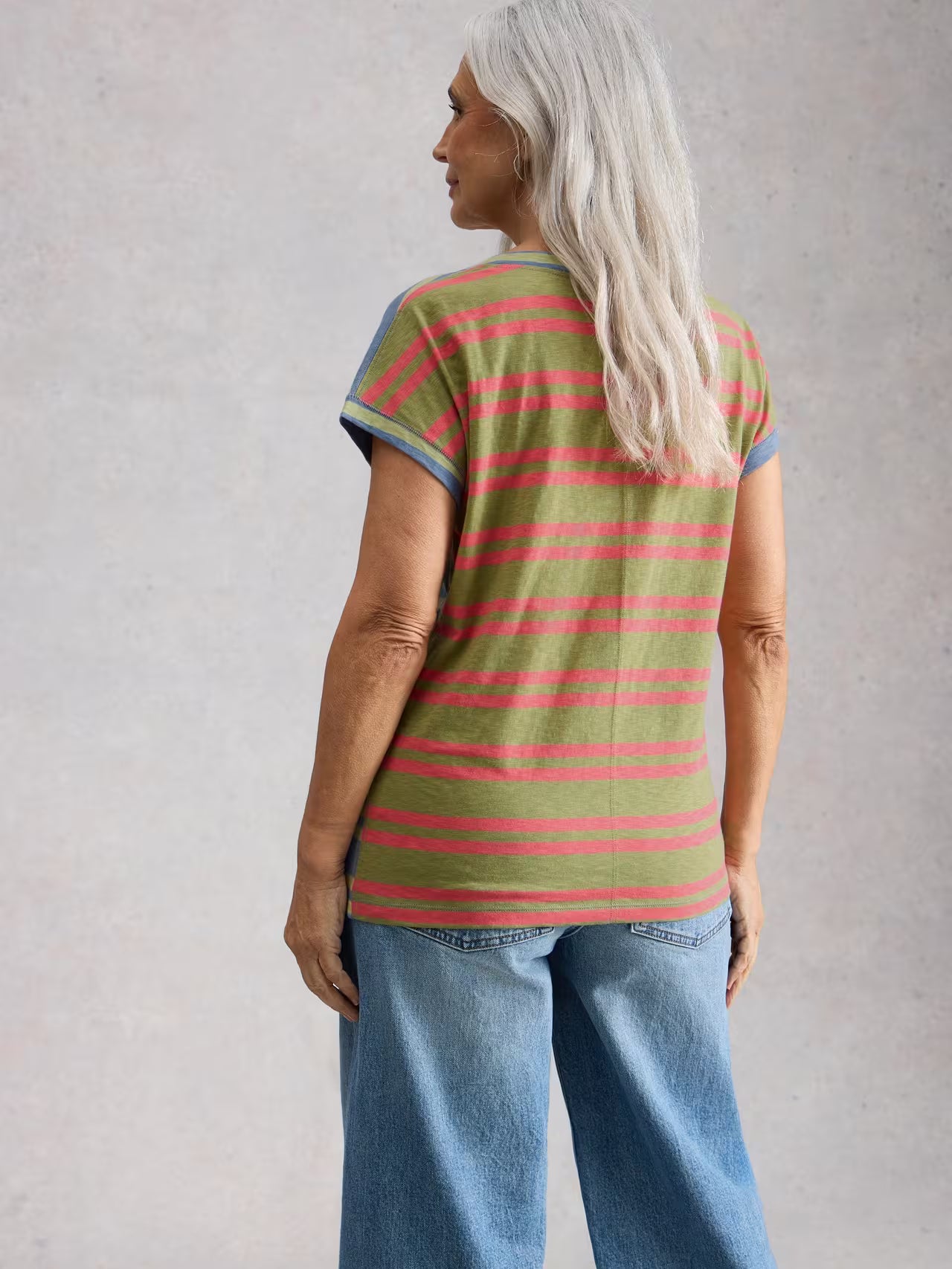 White Stuff Nelly Notch Stripe T-Shirt