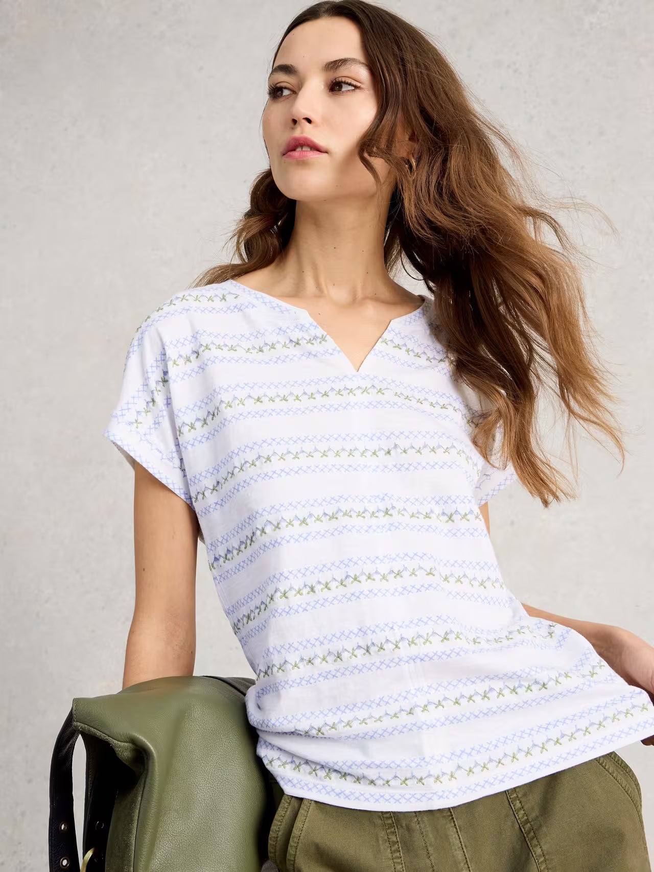 White Stuff Nelly Embroidered Tee