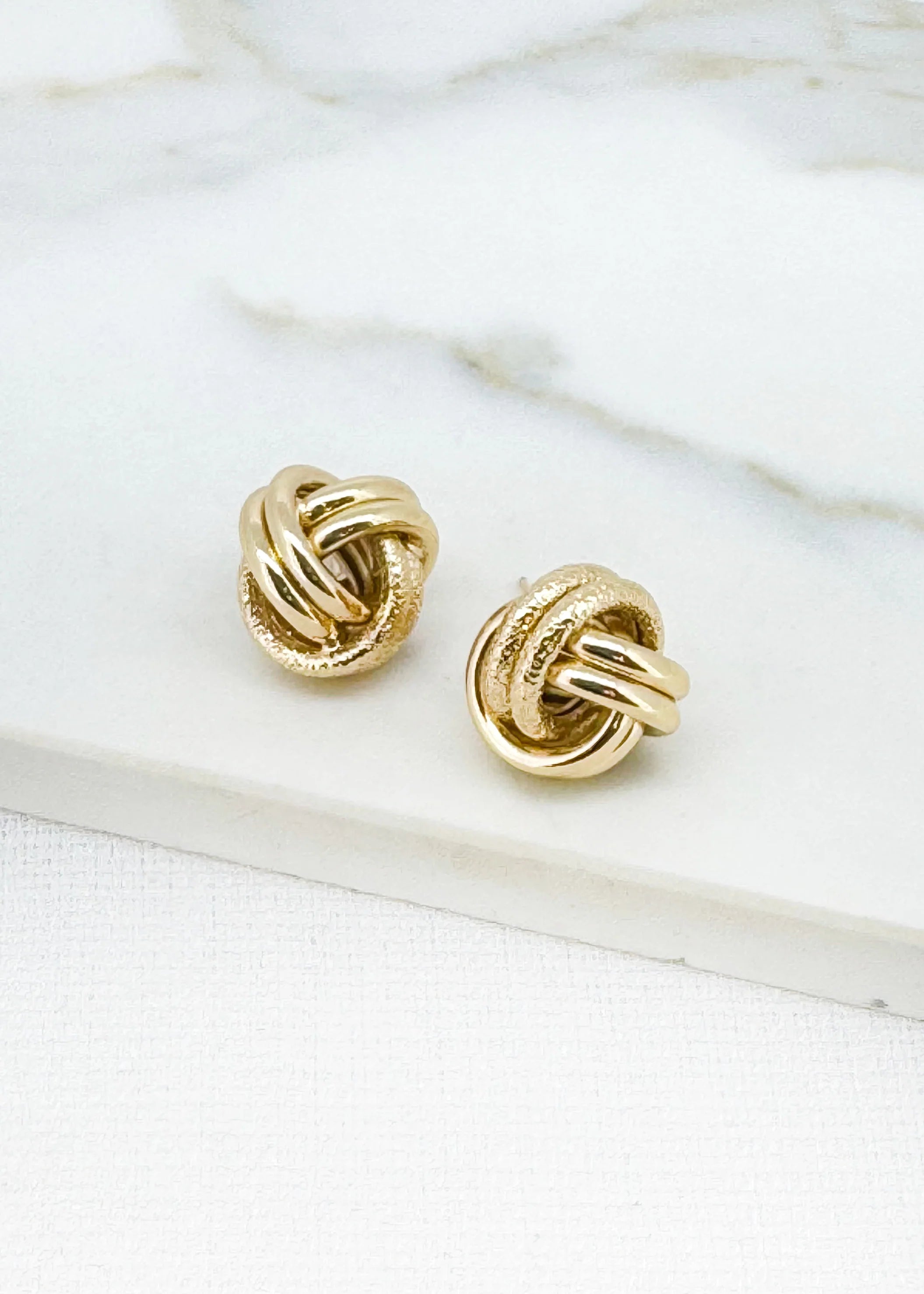Envy Gold Knot Earrings