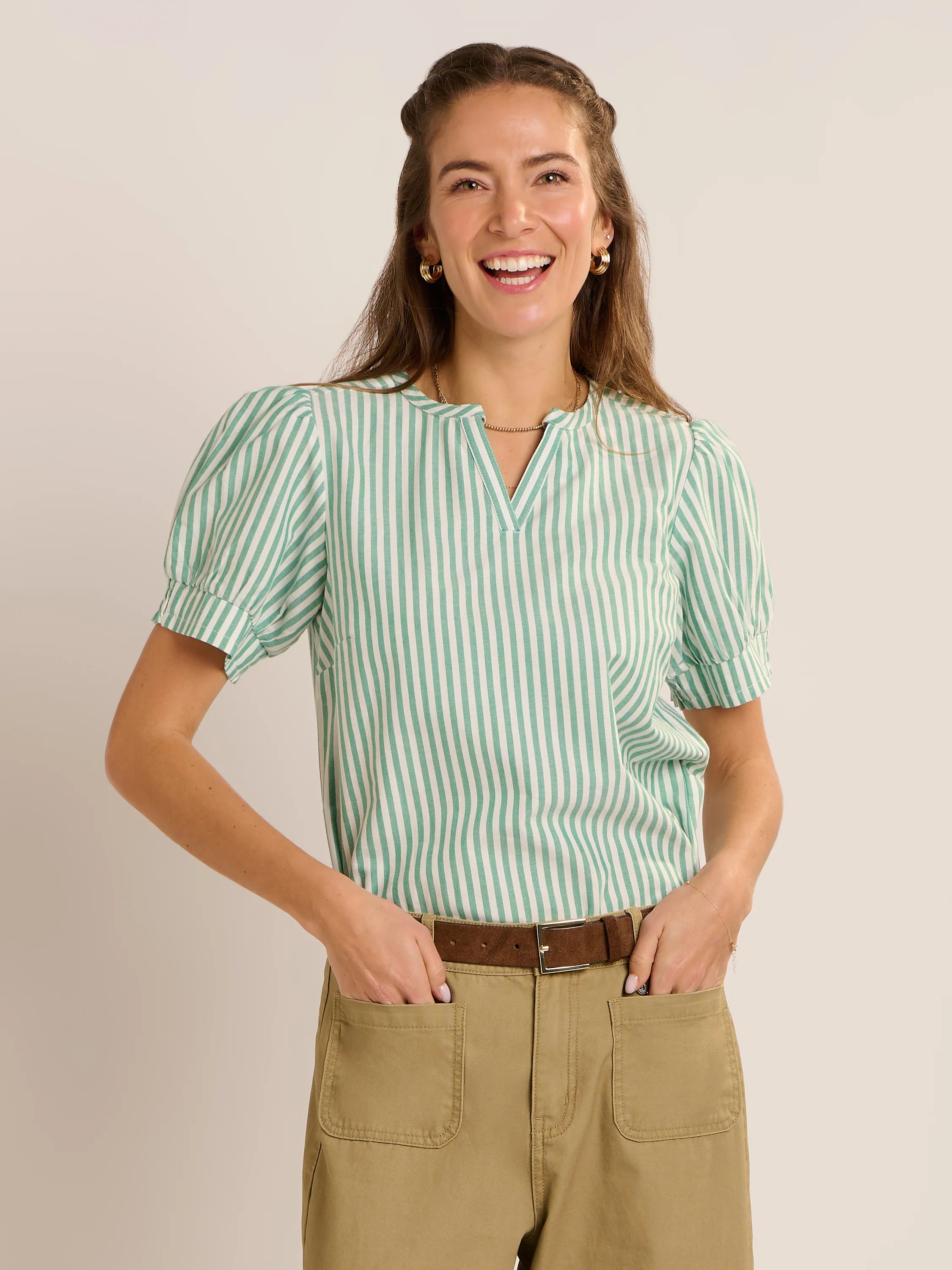 Brakeburn Bruni Stripe Blouse